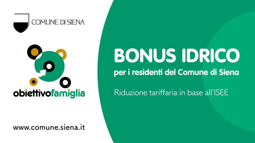 Siena: Bonus idrico integrativo per l’anno&nbsp;2023