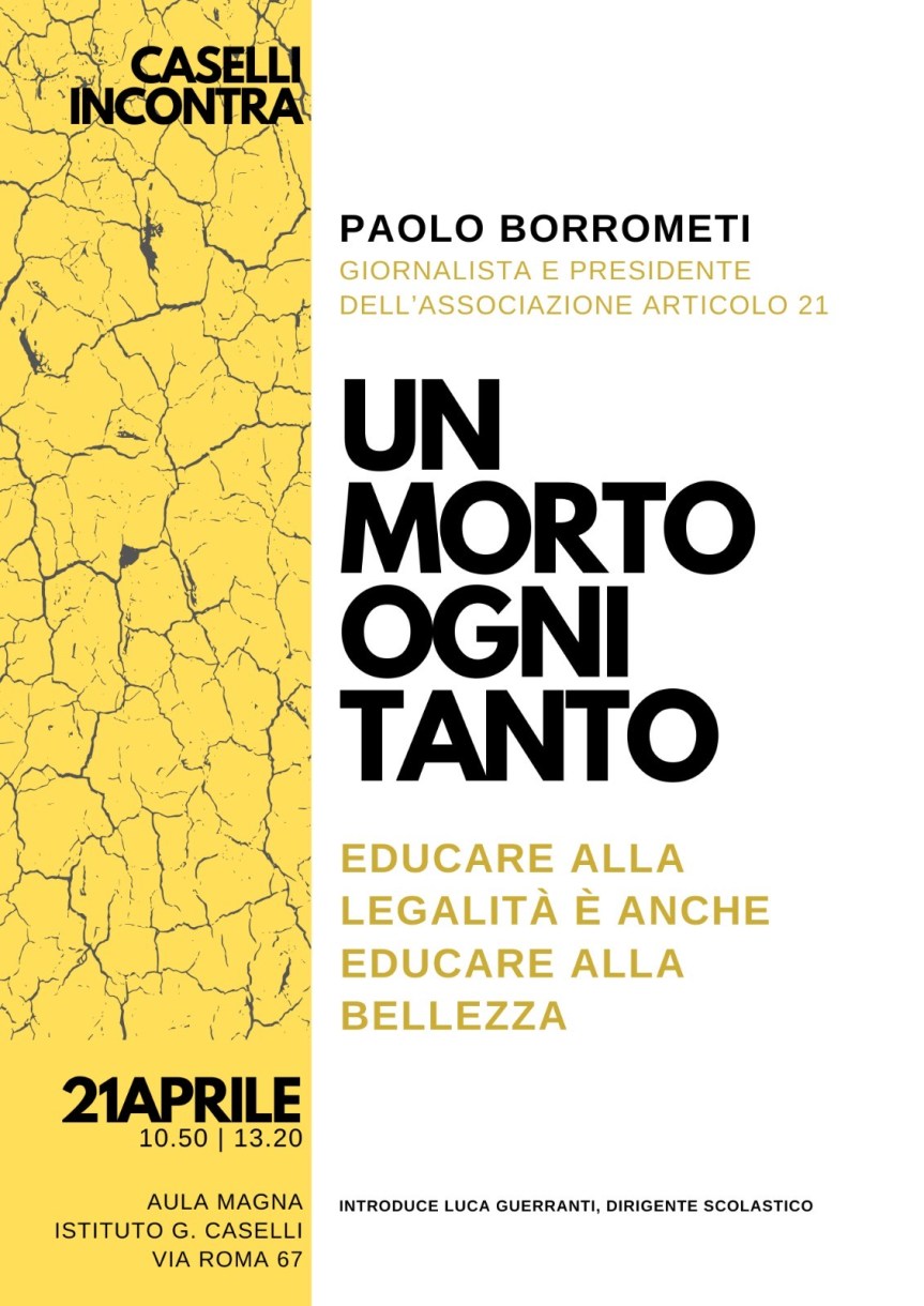 Siena: Incontro degli studenti del Caselli con Paolo&nbsp;Borrometi