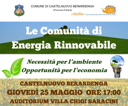 Provincia di Siena: A Castelnuovo B.ga si parla di comunità di energia&nbsp;rinnovabile
