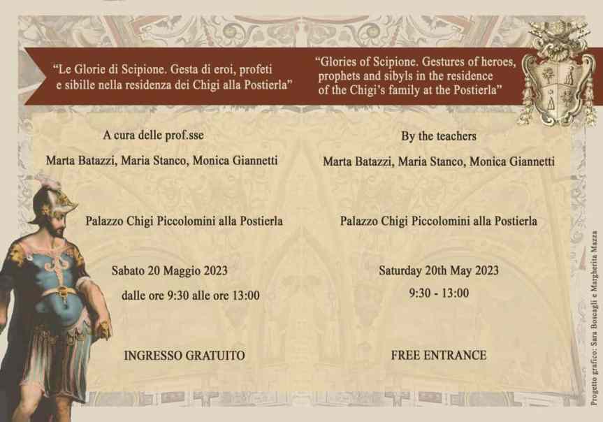 Siena: 20/05 Continuano le aperture di Palazzo Chigi Piccolomini alla Postierla con “Le Glorie di&nbsp;Scipione”