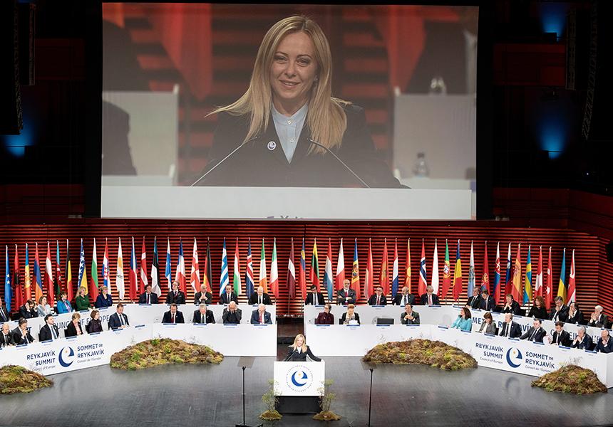 Italia: Il Presidente Meloni al IV Vertice del Consiglio&nbsp;d’Europa