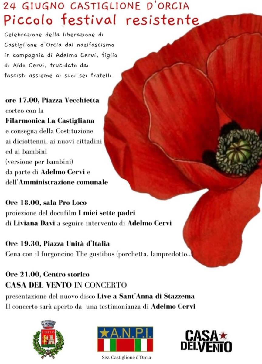 Provincia di Siena: Castiglione d’Orcia celebra la liberazione con Il Piccolo festival&nbsp;Resistente