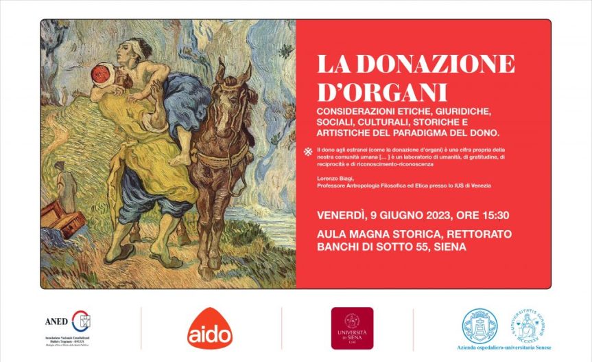 Siena, “La donazione d’organi: Considerazioni etiche, giuridiche, sociali, culturali, storiche e artistiche del paradigma del&nbsp;dono”