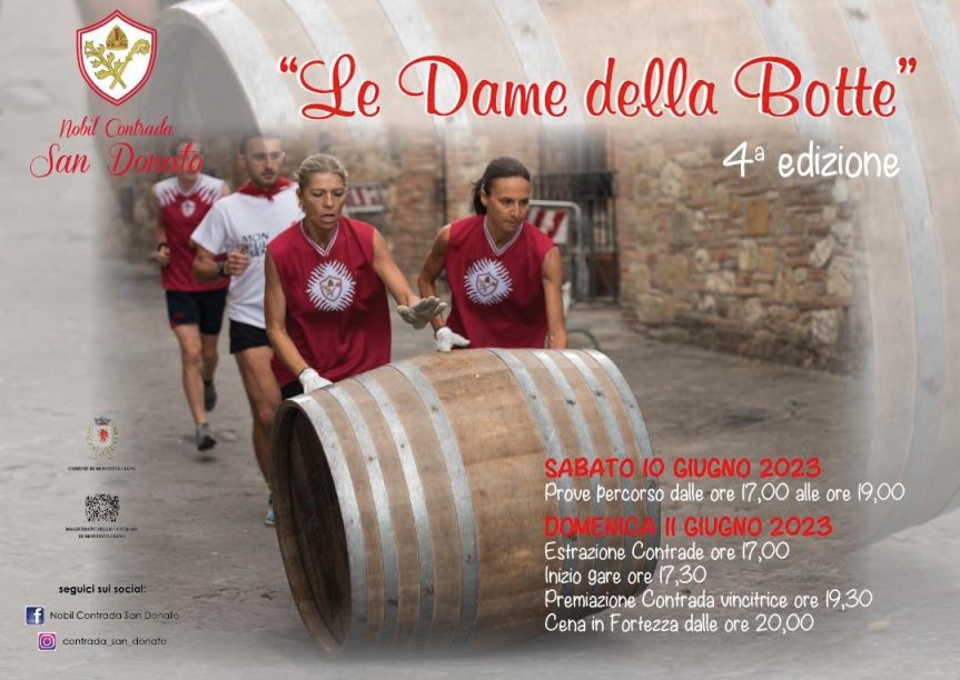 Provincia di Siena, “Le Dame della Botte”: In corsa le spingitrici delle otto contrade del&nbsp;Bravìo