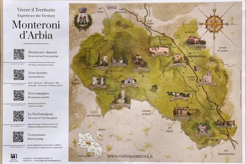 Provincia di Siena: Nuova mappa e nuovo sito per scoprire il territorio di Monteroni&nbsp;d’Arbia
