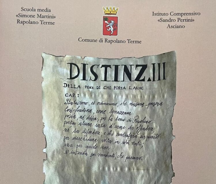 Provincia di Siena, Rapolano: Gli studenti riscoprono la storia locale dall’archivio&nbsp;comunale