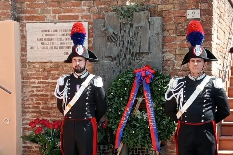 Siena: la città ricorda i carabinieri Foriero e Campanile uccisi 34 anni fa in Via dei&nbsp;Gazzani
