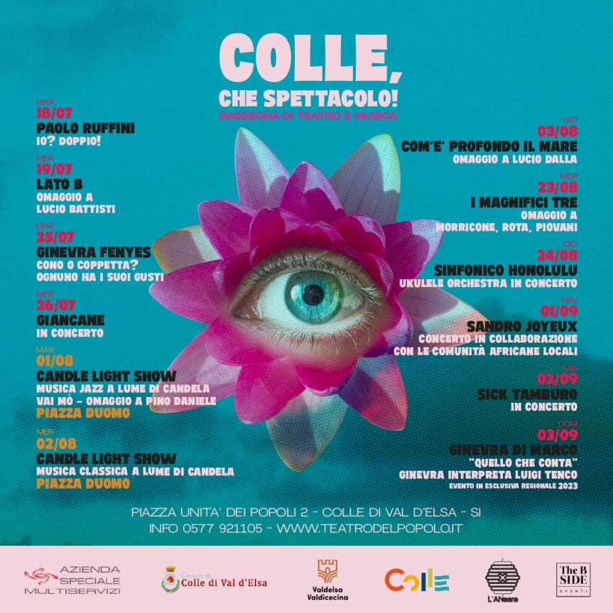 Provincia di Siena: “COLLE… Che spettacolo!”, dal 31 agosto al 3 settembre gran&nbsp;finale