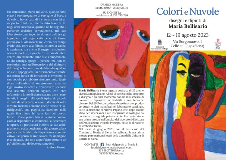 Provincia di Siena: A Celle sul Rigo “Colori e nuvole” la mostra di Maria&nbsp;Bellisario