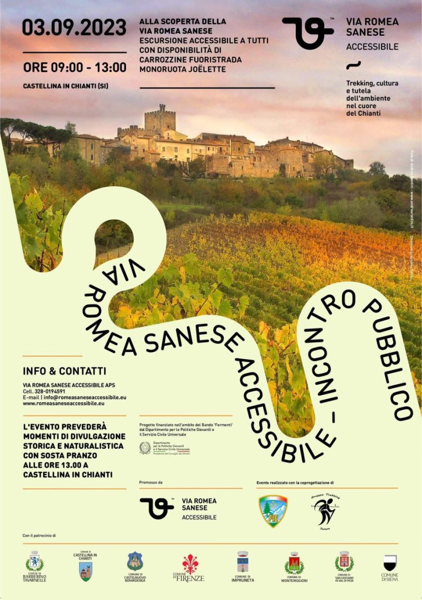 Provincia di Siena: 03/09 Incontro Pubblico Sulla Via Romea Sanese&nbsp;Accessibile
