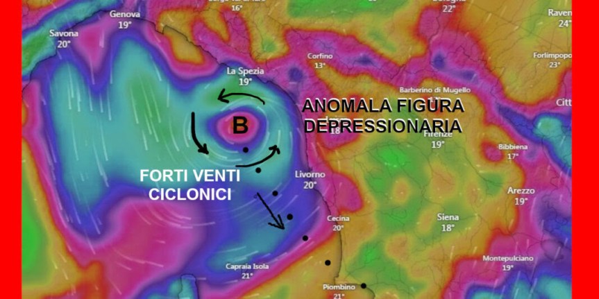 Toscana: Nelle prossime ore in arrivo vortice tirrenico&nbsp;anomalo?