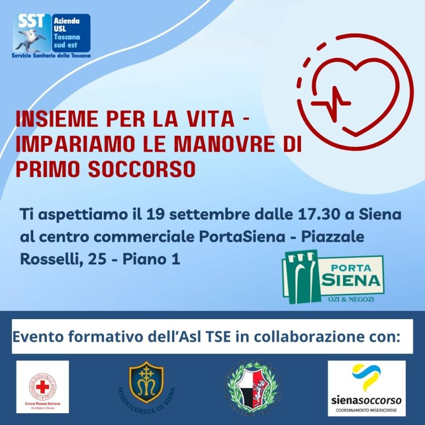 Siena: Prime manovre salvavita, alla Galleria PortaSiena evento formativo aperto ai&nbsp;cittadini