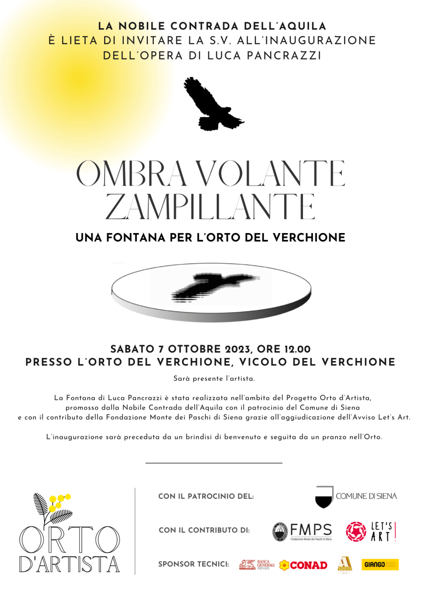 Siena, Contrada dell’Aquila: 07/10 Una Fonatana per l’Orto del&nbsp;Verchione