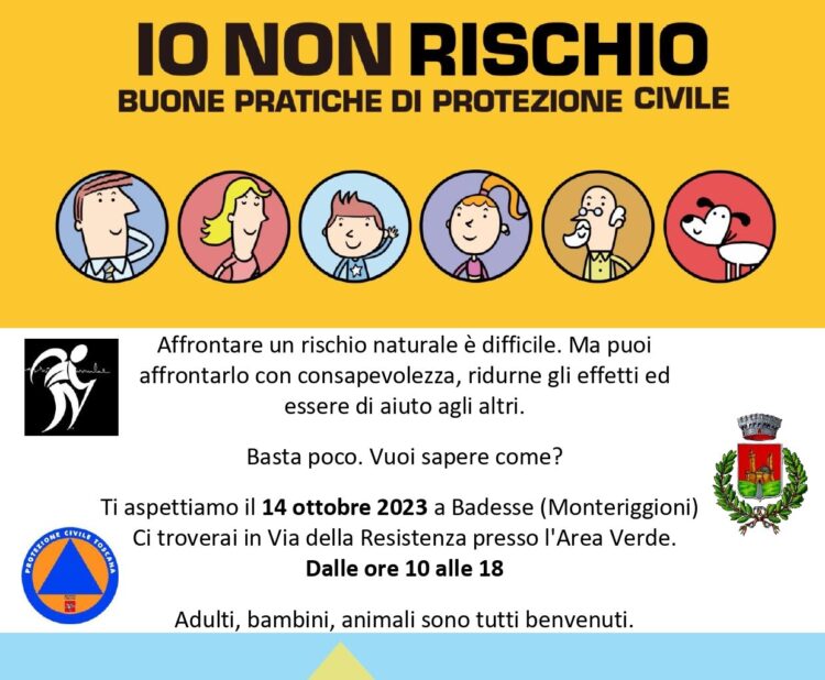 Provincia di Siena, Monteriggioni “Io non rischio”: buone pratiche di protezione&nbsp;civile