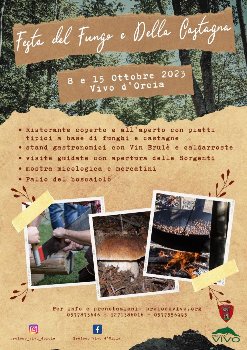 Provincia di Siena: Vivo d’Orcia, torna domenica 15/10 il Palio del&nbsp;Boscaiolo