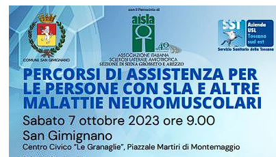 Provincia di Siena: A San Gimignano una giornata informativa sulla&nbsp;Sla