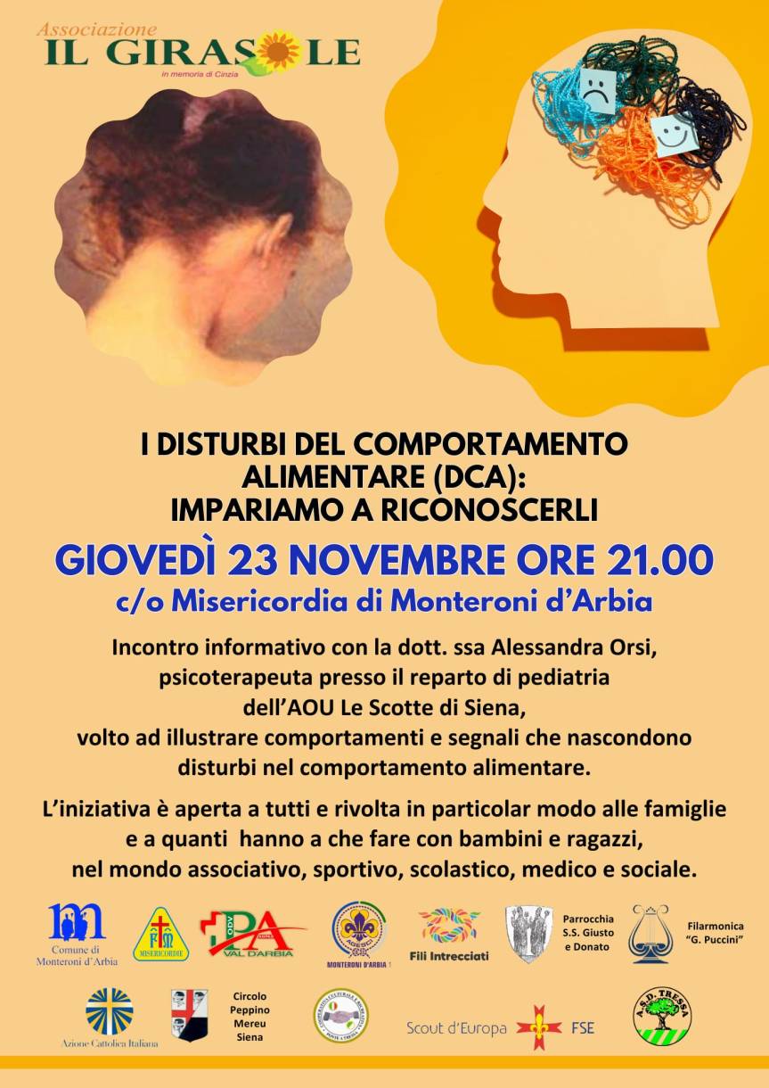 Provincia di Siena, Disturbi alimentari, Orsi: “Non un problema solo dei giovani, la forbice dell’età si&nbsp;allarga”