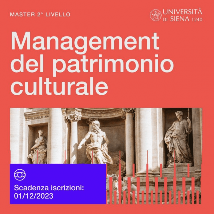 Siena: UniSi, aperte le iscrizioni al Master in Management del patrimonio&nbsp;culturale