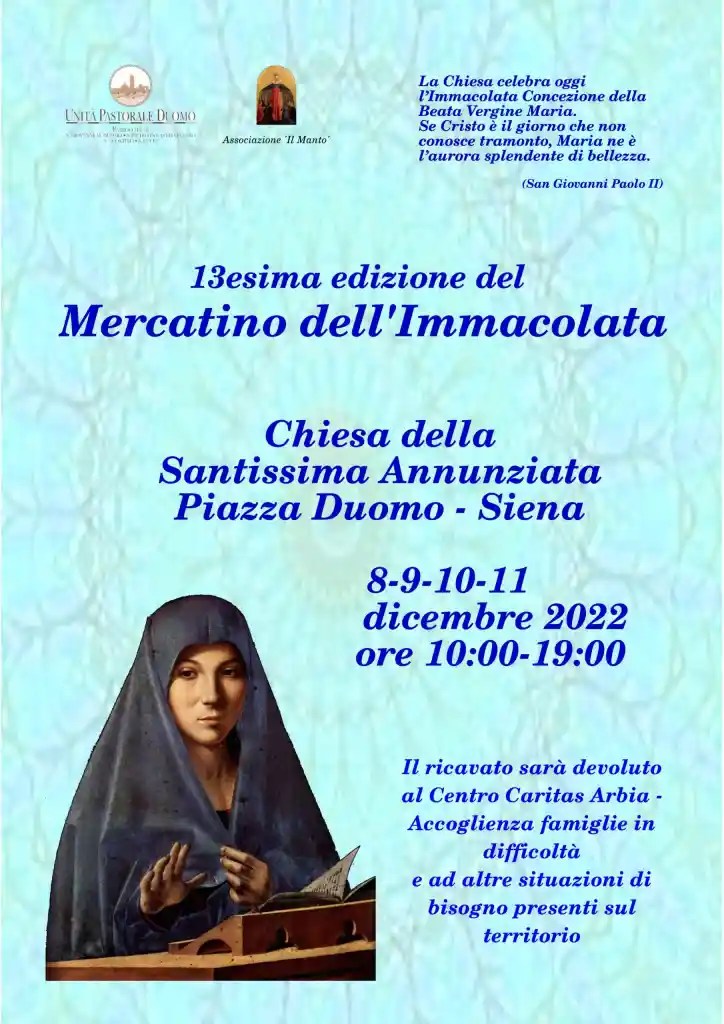 Siena: 07-10/12 mercatoni dell’immacolata