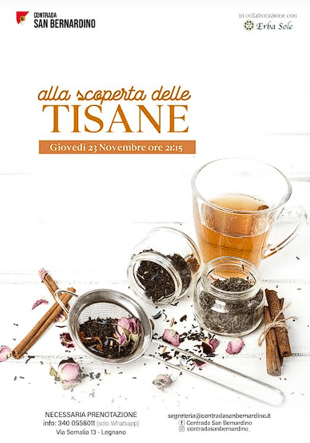 Palio di legnano. Contrada San bernardino: NBS – corso alla scoperta delle&nbsp;tisane