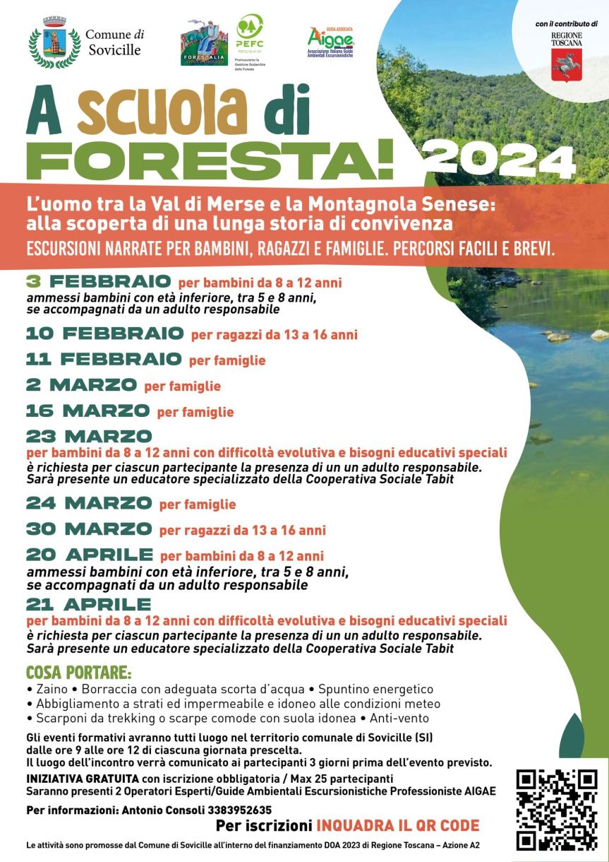 Provincia di Siena: A Sovicille prosegue l’iniziativa “A scuola di Foresta!”