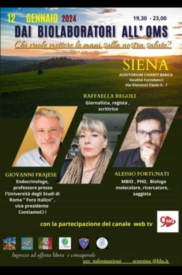 Siena: Biotecnopolo e salute, i contrari ne parlano all’Auditorium Chianti&nbsp;Banca