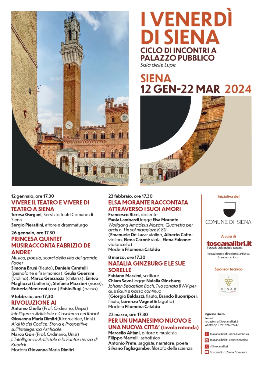 Siena: “I Venerdì di Siena”, Princesa Quintet “musiracconta” Fabrizio De André