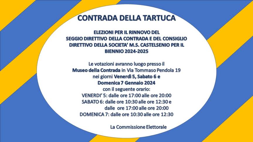 Siena, Contrada della Tartuca: 05-06-07/01&nbsp;Elezioni