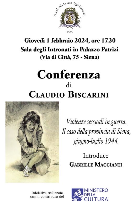Siena: Claudio Biscarini e le violenze sessuali in tempo di&nbsp;guerra