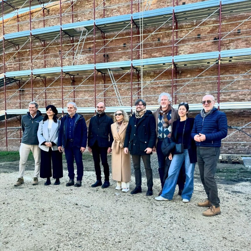 Siena: Cantiere sulle mura, la visita del sindaco Fabio e del vice sindaco&nbsp;Capitani
