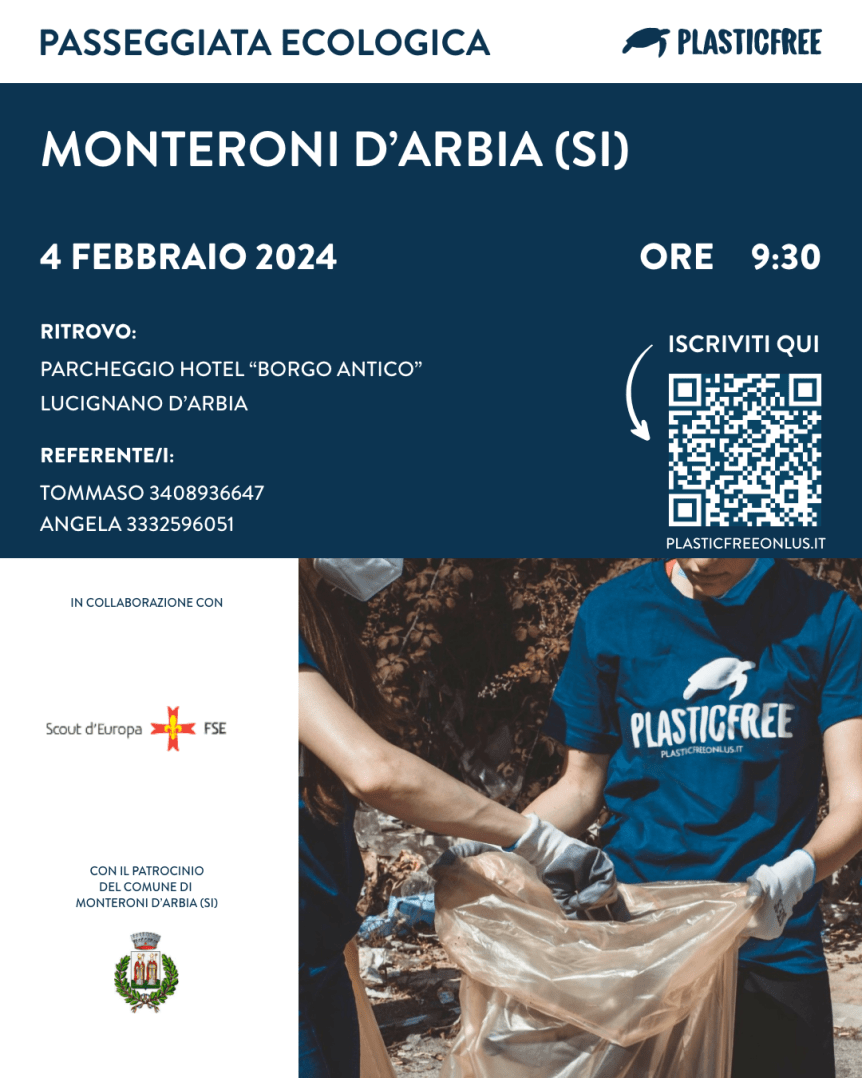 Provincia di Siena: Monteroni d’Arbia, domenica 4 torna la passeggiata ecologica&nbsp;Plasticfree