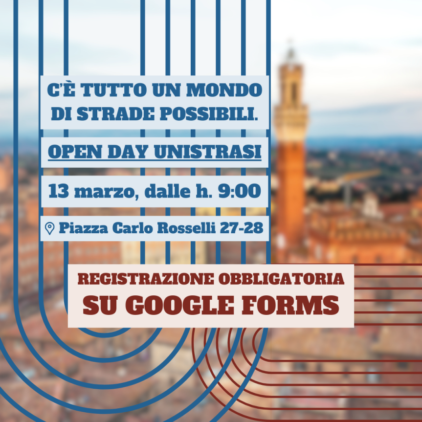 Siena: Mercoledì 13/03 l’open day all’Università per Stranieri di Siena