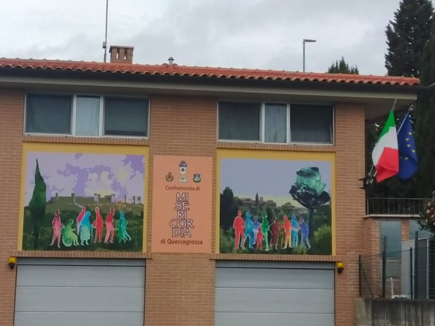 Provincia di Siena: Quercegrossa, un murales sul valore del volontariato alla&nbsp;Misericordia
