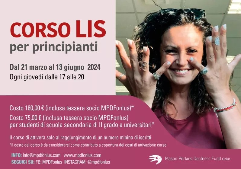 Siena: da giovedì 21/03 via ai corsi di Lingua dei segni italiana per&nbsp;principianti