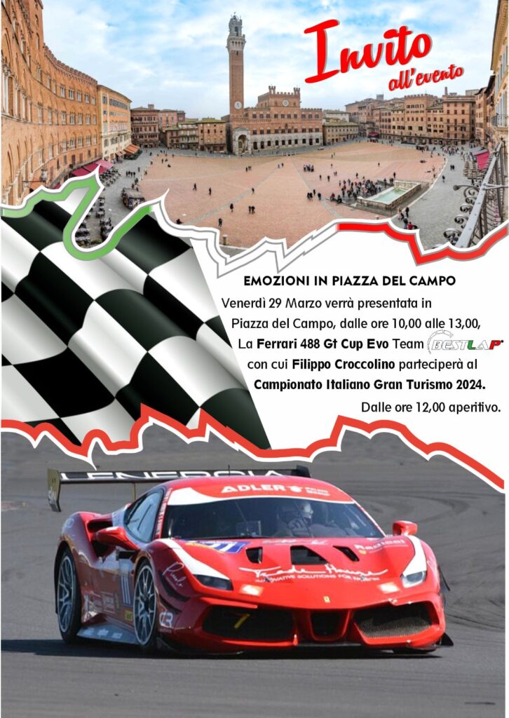 Siena: In Piazza del Campo arriva il cavallino nero&nbsp;Ferrari