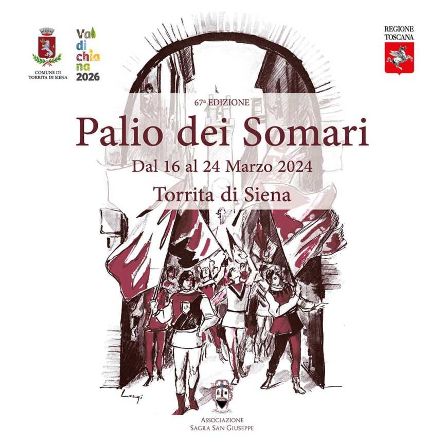 Provicia di Siena: Palio dei somari, la vigilia. Tamburini e sbandieratori in piazza a Torrita di&nbsp;Siena