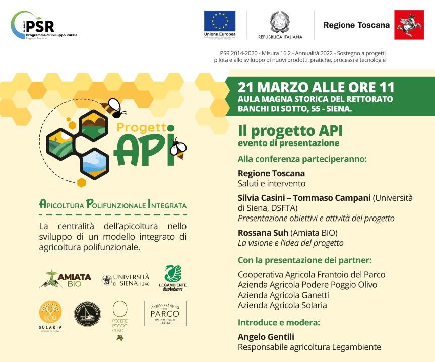Siena: “API – Agricoltura Polifunzionale Integrata”, il progetto presentato in&nbsp;città