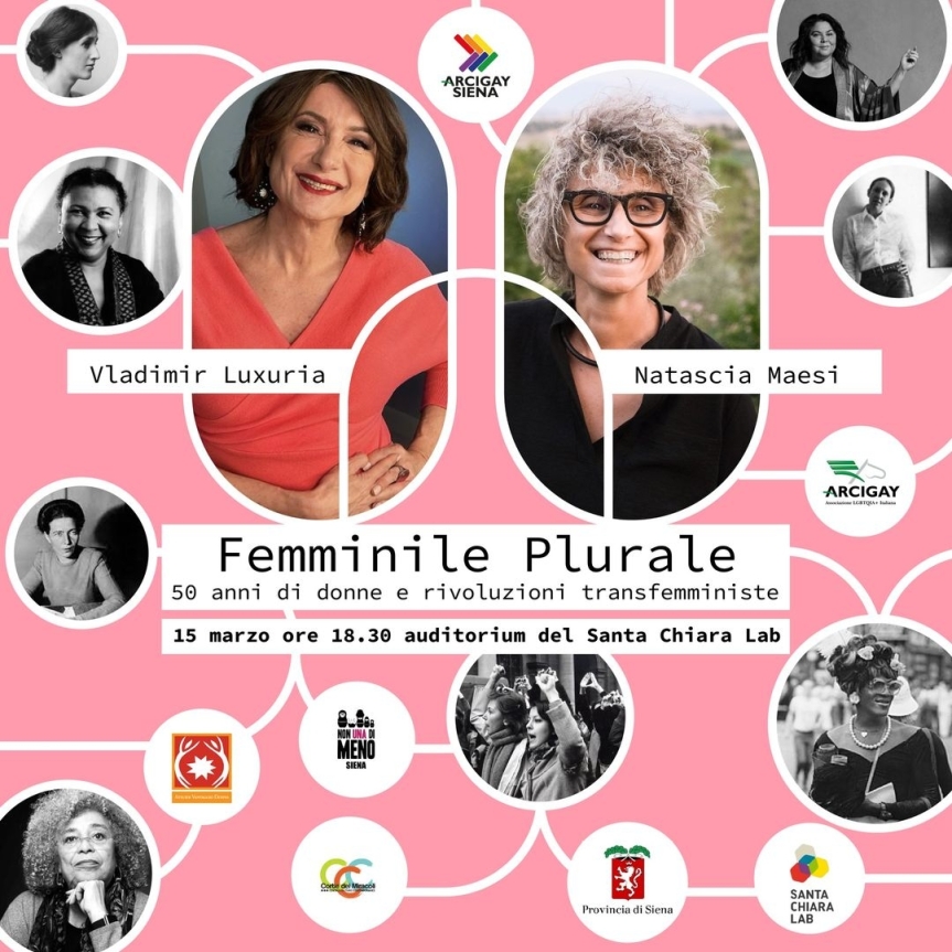 Siena: Femminile plurale, domani 15/03 Vladimir Luxuria protagonista in un evento in città