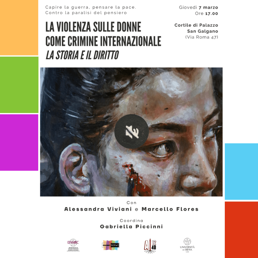 Siena, UniSi: “La violenza sulle donne come crimine internazionale”, tavola rotonda alla vigilia dell’8&nbsp;marzo
