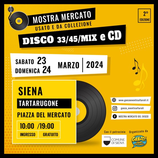 Siena: Mostra del Disco e Cd al&nbsp;Tartarugone