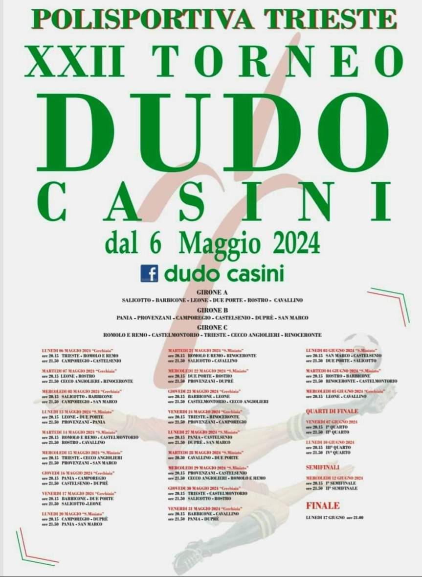 Siena, Torneo Dudo Casini: al via le fasi finali