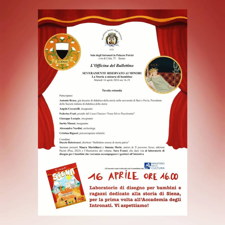 Siena: “Severamente riservato ai minori”, l’Accademia degli Intronati si apre per la prima volta ai bambini, eventi su storia e&nbsp;architettura