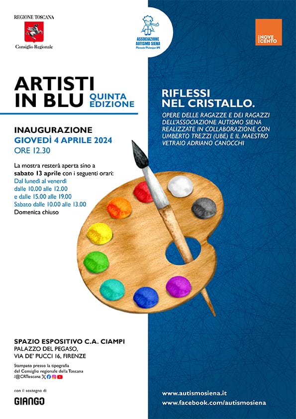 Siena: Associazione Autismo, gli “artisti in blu” in mostra al Consiglio Regionale della Toscana. Ecco come è nato il&nbsp;progetto