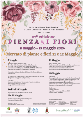 Provincia di Siena: “Pienza e i Fiori”, la 37ª edizione al via il 5 maggio