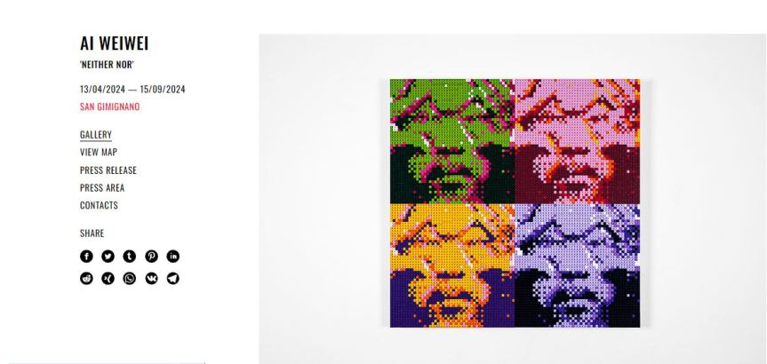 Provincia di Siena: Galleria Continua porta “Neither Nor”, la personale di Ai Weiwei, a San&nbsp;Gimignano