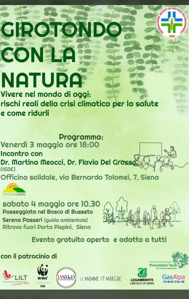 Siena: “Girotondo con la Natura”,  si parla di salute e crisi climatica