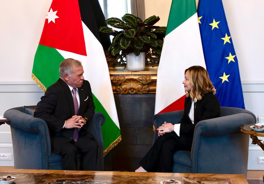 Italia: Incontro con il Re di Giordania, Abdullah II Ibn Al Hussein