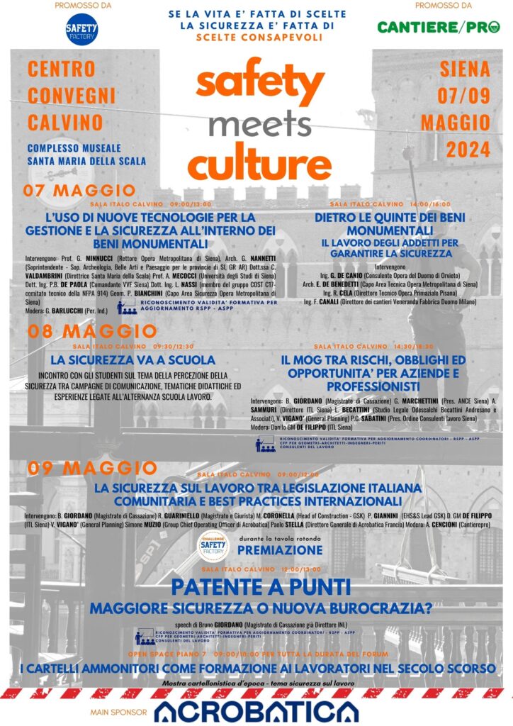 Siena, Safety Meets Culture: corsa alla sicurezza sui luoghi di&nbsp;lavoro