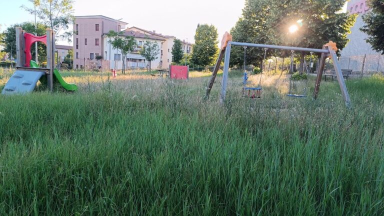 Provincia di Siena: L’area giochi di Taverne d’Arbia attende il taglio&nbsp;dell’erba