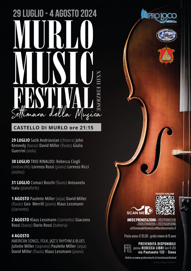 Provincia d iSiena, Murlo Music Festival: una settimana di emozioni in musica al Castello di&nbsp;Murlo